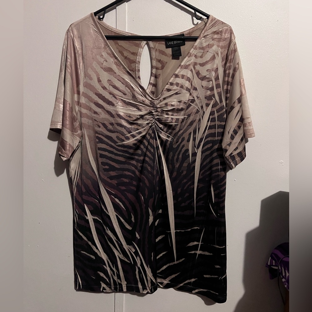 Lane Bryant Brow Blouse; Size 14/16; 94% Polyester, 6% Spandex